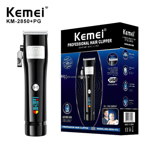 Máquina De Corte Kemei 2850+pg 127/220V Cor Preto