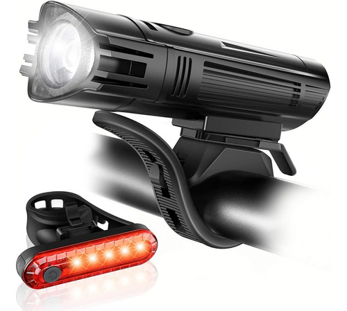 Ascher Ultra Bright Usb Rechargeable Bike Light Set, Pote...