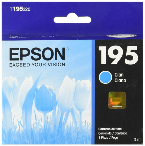 Imagen 4 de 4 de Cartucho Original Epson T195220 Para Xp-101/201/211 Cian