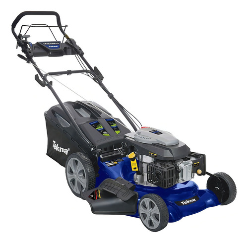 Cortador De Grama Gasolina 6hp 4t Tração E Recolhedor Tekna Cor Azul