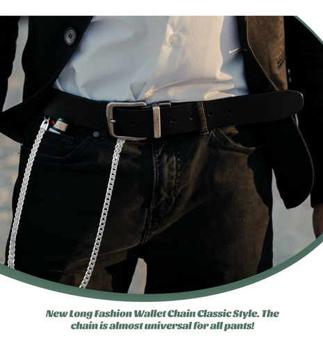 Pantalones De Hip Hop Punk Con Cadena De Cadena Para Hombre,