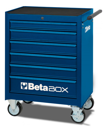 Beta C04-box-n carrinho para ferramentas fechado 6 gavetas cor laranja