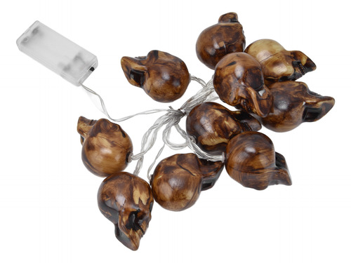 Cadena Led Con Forma De Calavera Para Halloween, 10 Led, Hor