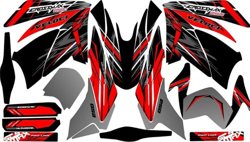 Stickers, Calca, Vinil, Para Moto Crossmax250 Mod-160