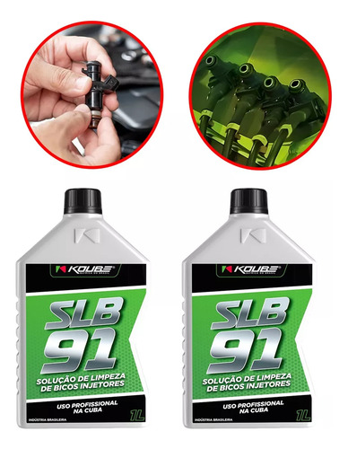 Kit 2un Solução Para Ultrassom Limpeza Bicos Injetores Koube Cor Amarelo