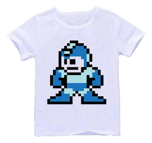 Remera Blanca Adultos  8 Bits Pixeles Pixel R150