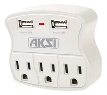 Comprar Protector Voltaje 3 Tomas 120v 2 Usb 15a Supresor De Picos