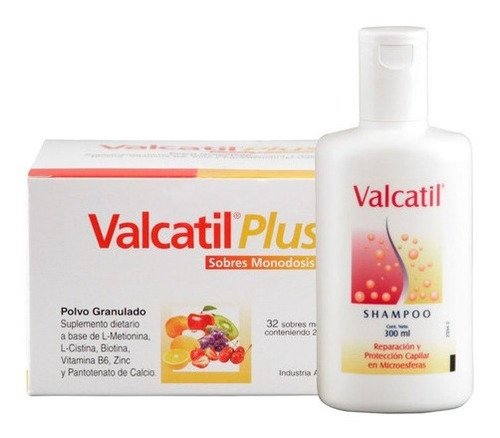 Combo Valcatil Plus 32 Sobres + Valcatil Shampoo X 300ml