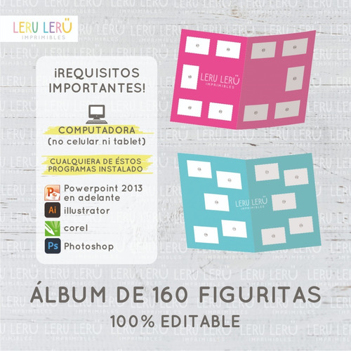 Molde Album De 160 Figuritas (editable)