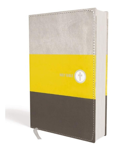 Imagen 1 de 9 de Niv Boys' Backpack Bible Compact, Leathersoft, Yellow/gray