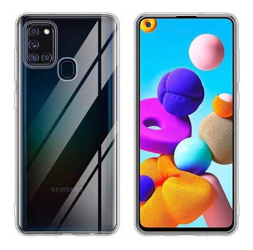 Estuche Funda Forro Para Samsung A21s Transparente Rígido