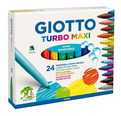 Set 24 Marcadores Giotto Turbo Maxi