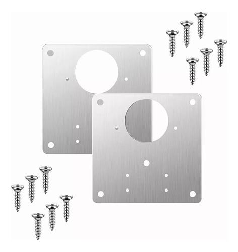 Placa De Reparacion Bisagra Mueble Tornillos Puerta 2 Pcs 