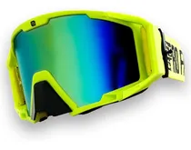 Comprar Antiparras Motocross Enduro Espejadas + Repuesto Transparent Color De La Lente Espejada Color Del Armazón Amarillo Fluo Talle Adulto