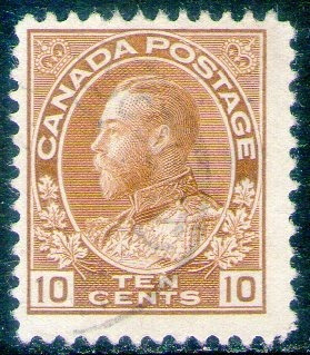 Canadá  2 Sello Usado Rey George V X 10 Cents Años 1918-25 