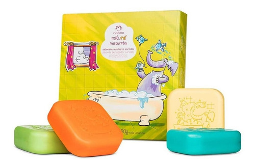Caixa Sabonetes Infantil Sortidos Naturé - 4x90g