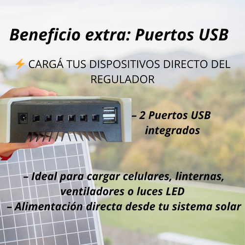 Regulador Solar Mppt 50a 12 24 48v Autoajustable Display Lcd