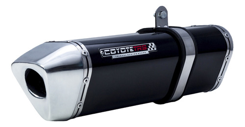 Escape Ponteira Coyote Trs Tri-oval Ybr 125 Até 08 Preto Blk