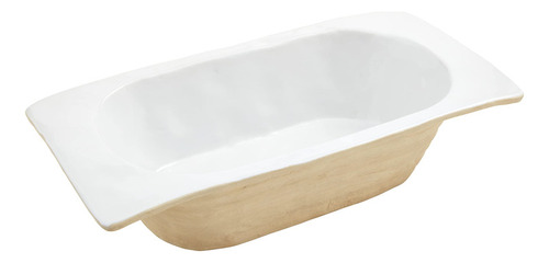 Tazón Para Masa De Piedra Mud Pie, 16.5 X 8 W, Blanco