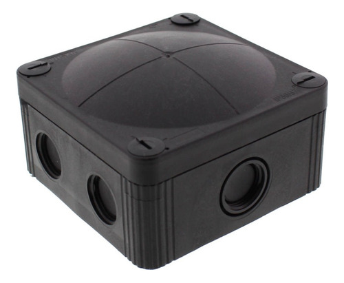 Caja De Plastico Negro 95x95x60mm Wiska 10105601
