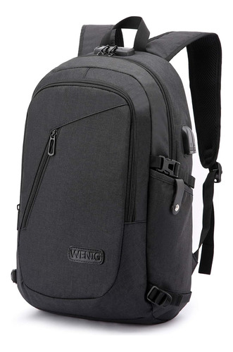 Mochila Para Laptop De 15.6'' Wenig , Anti Robo , Negro