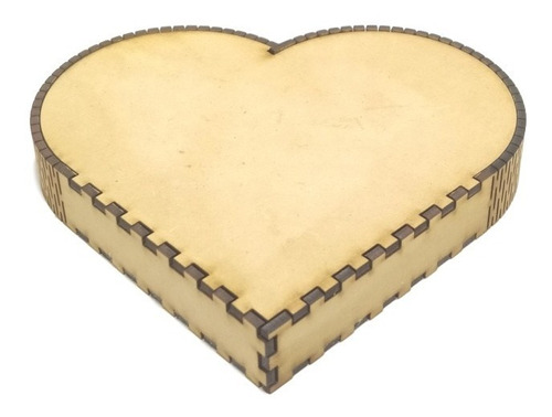 Caja Corazón Atractiva Económica Madera Mdf Láser Set 25 Pz