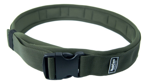 Cinturon Para Pasear Perros Acolchado Regulable Canicross Color Verde Militar