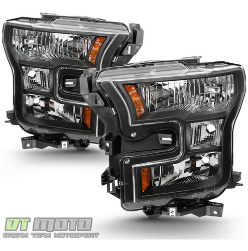 $6999 Par Faros Ford Lobo F-150 2015 2016 2017 Cromo - Negro