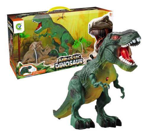 Set Dinosaurio De Juguete Sonido Luz T Rex Accesorios Sb