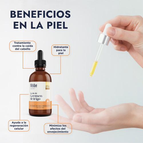 Imagen 3 de 8 de Aceite Germen De Trigo Puro Para Piel Y Crecimiento Cabello