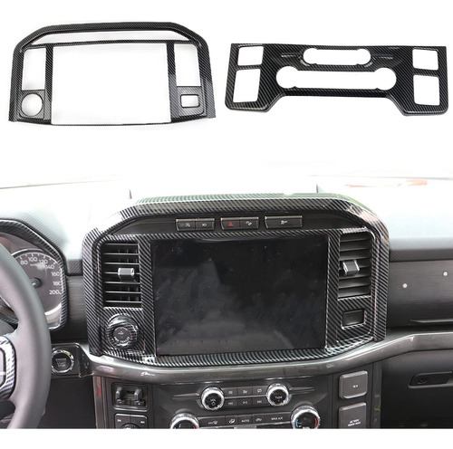 Cubierta Panel Control Central Fibra Carbono Para Ford F150