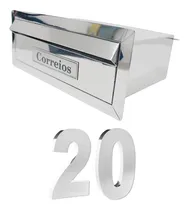 Comprar Caixa De Correio 30x30x10cm + 02 Números De Inox 40cm