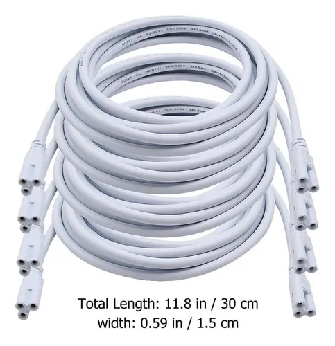 Angoily 12 Pcs T5 T8 Led Led Cable De Conector Doble De 3 De