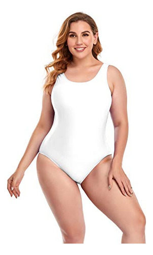 Anbon Women's One Piece Swimsuit Retro Plus Size N8znn