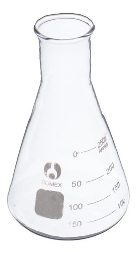 250ml Científico De Vidrio Transparente Erlenmeyer Frasco Có