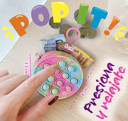 Monedero Fidget Toy Pop It Juguete Burbuja Anti Estres 1021