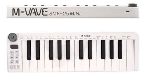 Teclado Controlador M-vave Smk-25 Mini Branco 25 Teclas