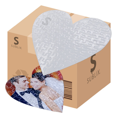 20 Rompecabezas Corazon Carton Para Sublimar Sublimacion