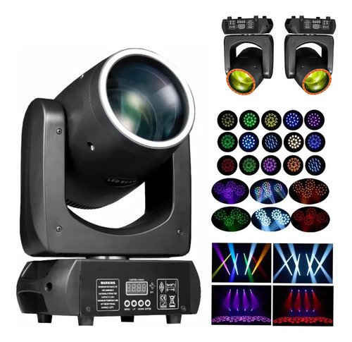 Moving Head Foowei 280W RGBW com Prisma e Gobo, para Eventos e Festas