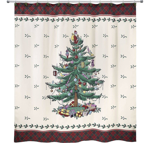 Spode Christmas Tree Tartan Collection, Cortina De Duch...