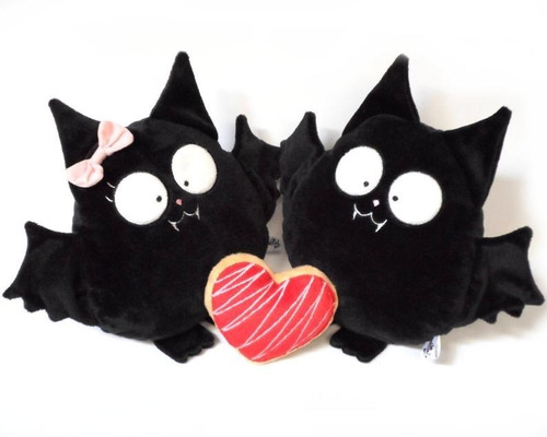 Pareja Vampiro Peluche Nombre Personalizado Aniversario Boda