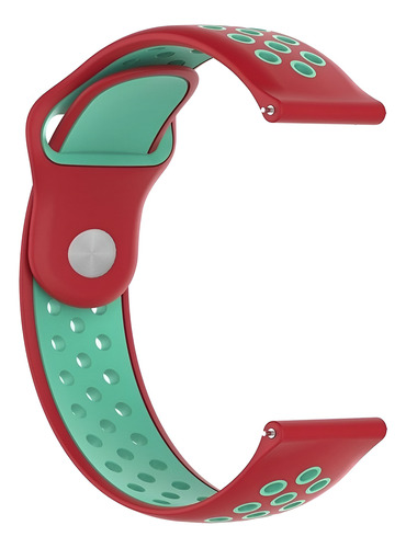 Correa 22mm Deportiva Transpirable Para Binden Era Hit Rojo Y Agua 2.2 Cm
