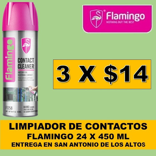F058 Limpia Contactos Flamingo 24x450 Ml - 3 X $14