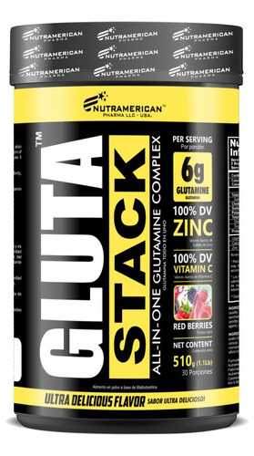 Glutamina Gluta Stack + Zinc 1.1 - Unidad a $64990