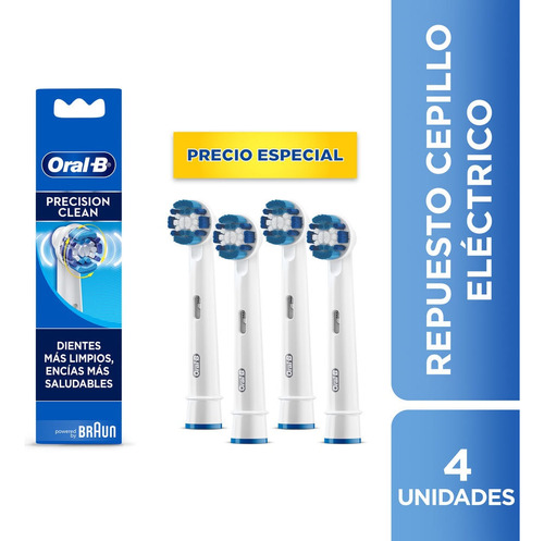 Repuesto Cepillo Dental Electrico Oral-b Precision Clean X 4