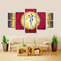 Comprar Cuadros Modernos-trípticos-dípticos-pintados A Mano- 120x60