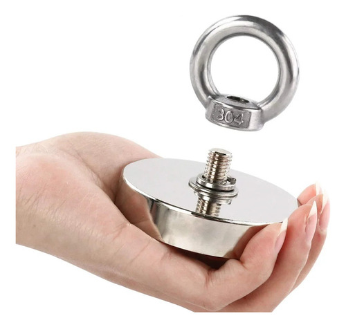 Iman Neodimio Pesca Magnetica 60mm 160kg Detector De Metales