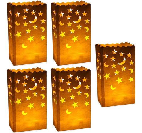 50 Bolsas Luminarias Blancas Para Velas, Linterna Especial C
