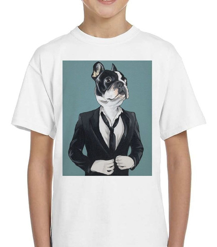 Remera De Niño Bulldog Con Traje