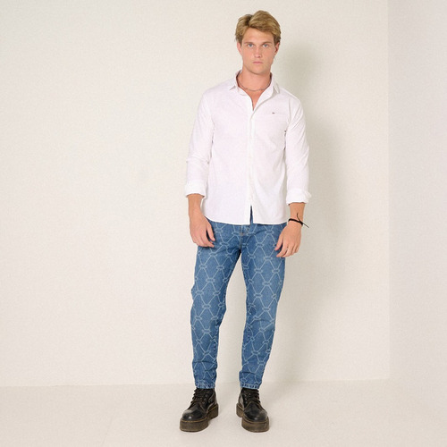 Camisa Basica Poplin Hombre Chicago Slim Basic Laundry Jeans